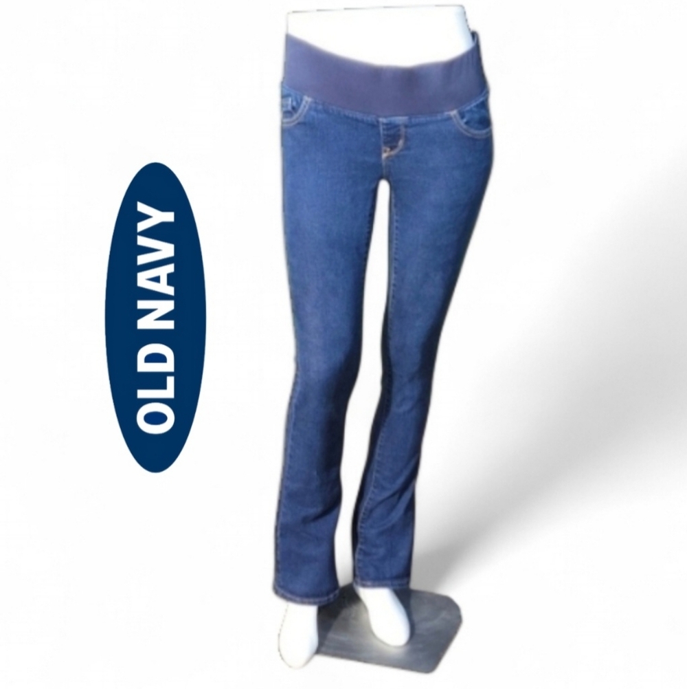NEW Old Navy Rock Star Maternity Demi-Boot Jeans